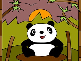 Panda reposando